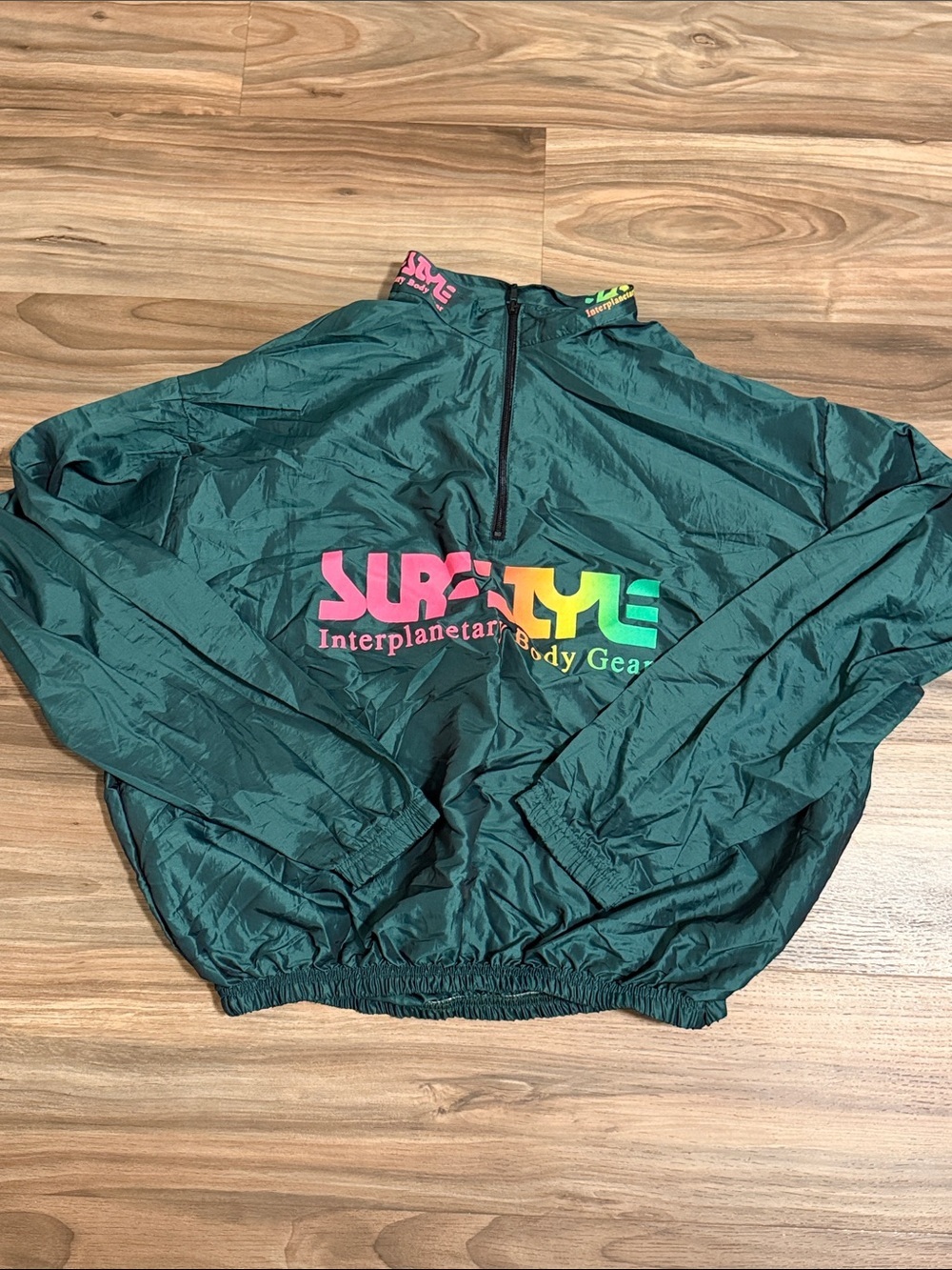 Vtg. Surf Style Interplanetary Body Gear Windbreaker Mens OS Iridescent Y2K